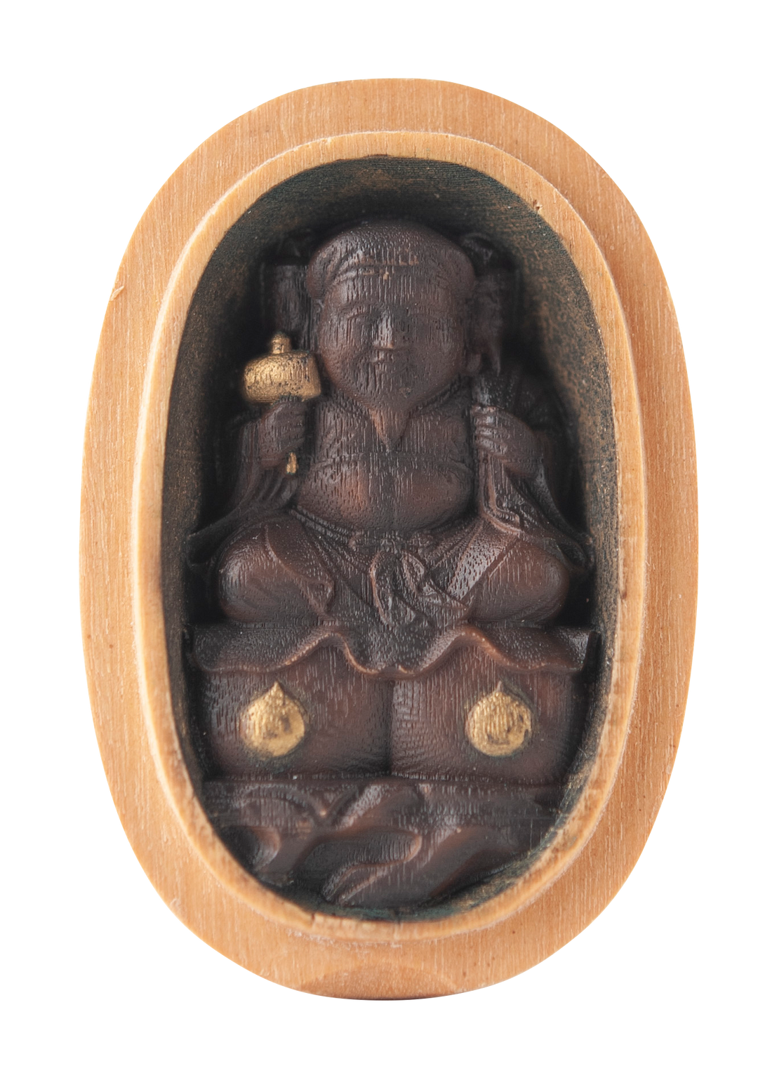 Hideyoshi Toyotomi Sanmen Daikokuten (Three-faced Daikokuten) (豊臣秀吉 三面大黒天) (懐中念持仏)