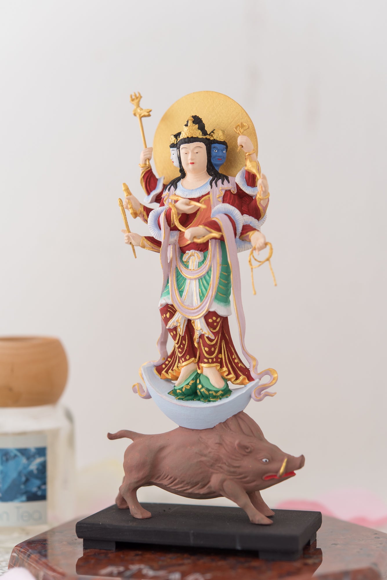 極上　木彫　彩色　摩利支天像　高さ約47㎝　東さ8-0420☆2F 摩利支天 みちびき – Butuzou.com