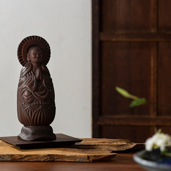 Jizo Bosatsu (地蔵菩薩像) Mokujikibutsu (木喰仏)