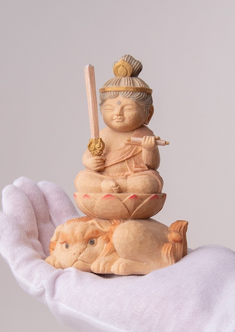 Monju Bosatsu (Manjushri) 定額山壽量院 祈祷開眼 仏屋さかい 童仏 文殊菩薩