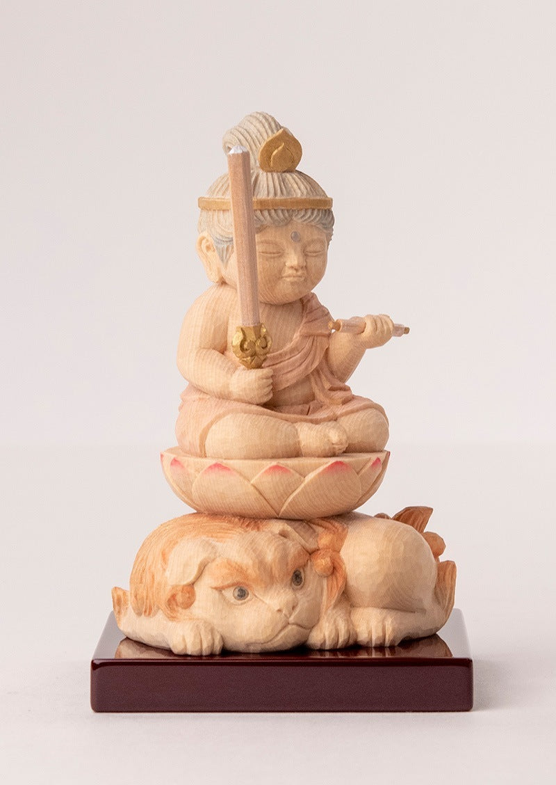 Monju Bosatsu (Manjushri) 定額山壽量院 祈祷開眼 仏屋さかい 童仏 文殊菩薩