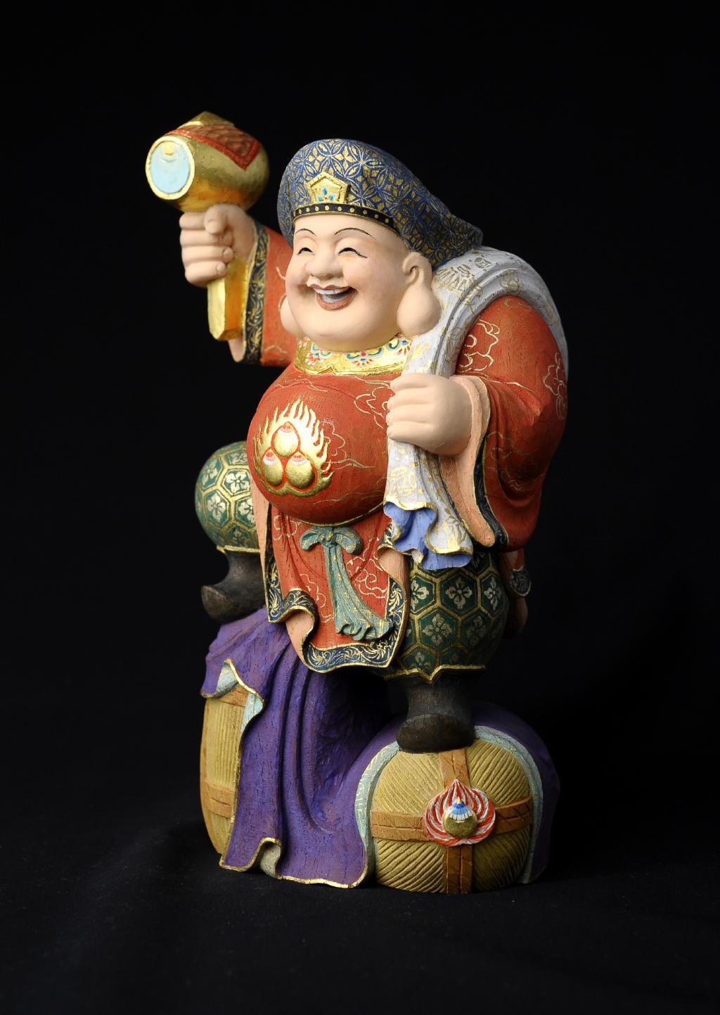 Daikokuten (大黒天-淡彩色仕上げ) Takamura Chihiro (篁千礼彩色)