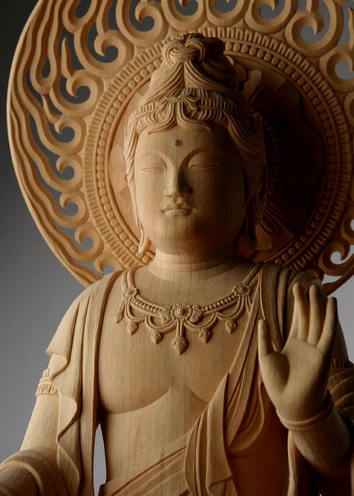 聖観音菩薩半跏像三浦耀山作