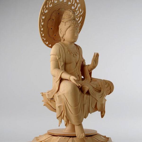 聖観音菩薩半跏像三浦耀山作