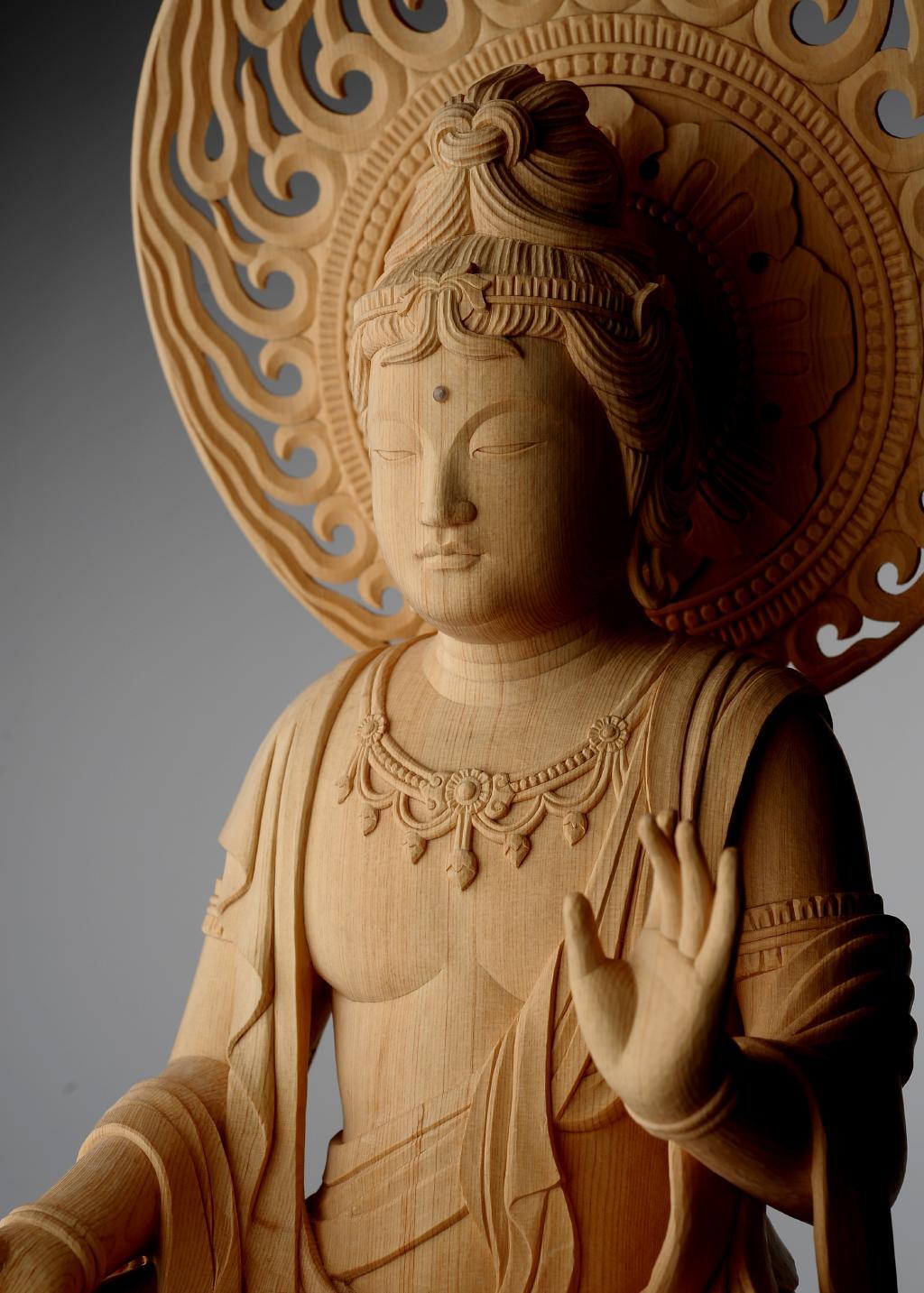 聖観音菩薩半跏像三浦耀山作