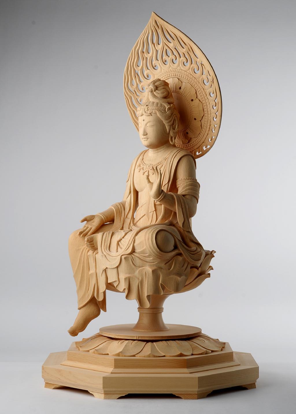 聖観音菩薩半跏像三浦耀山作