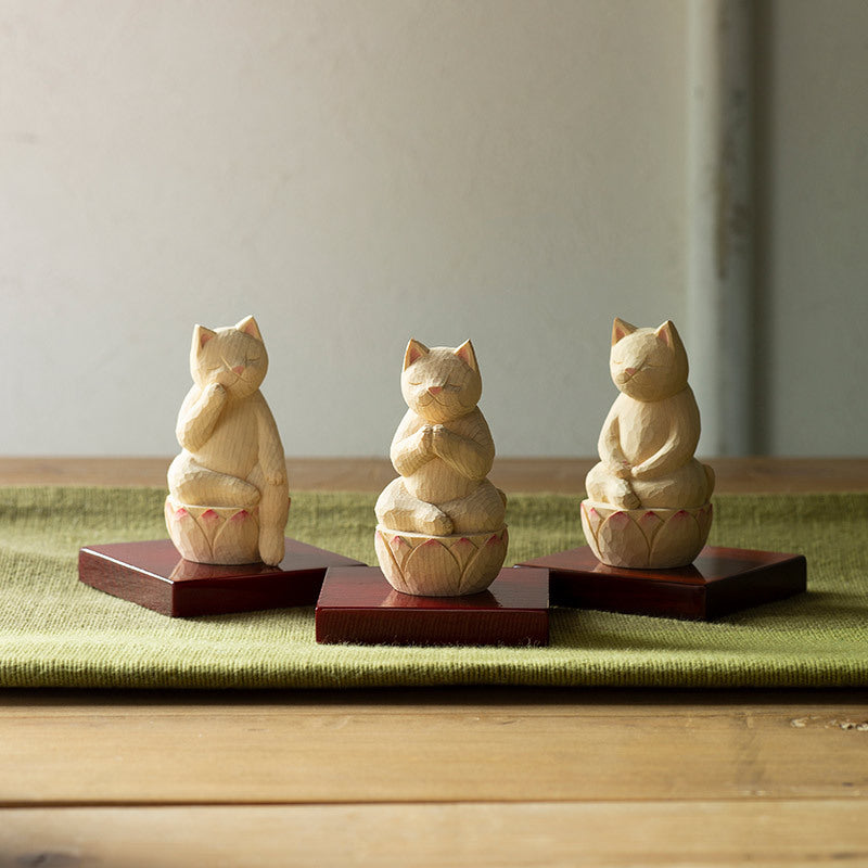 猫仏坐禅　しずか