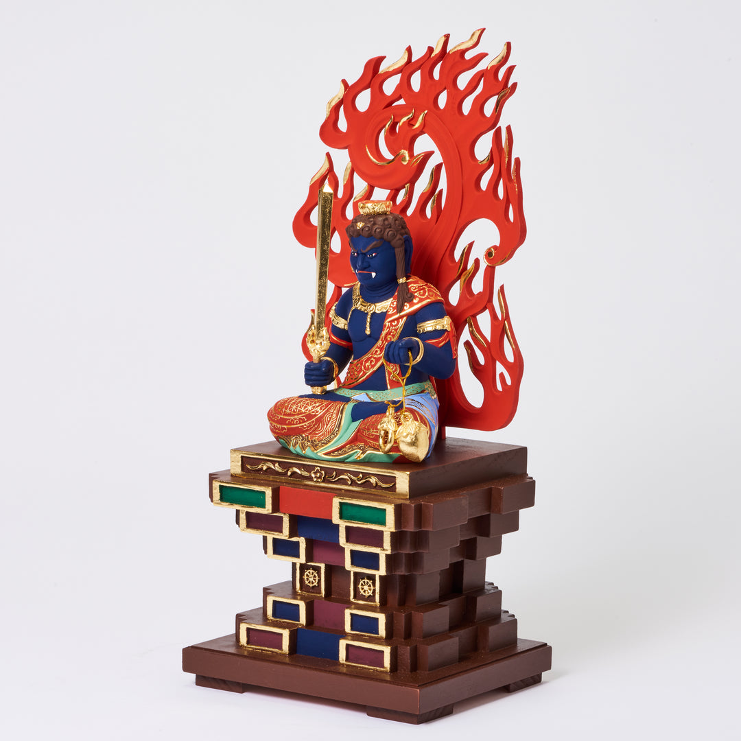 Fudo Myoo (座青不動明王 濃彩切金)