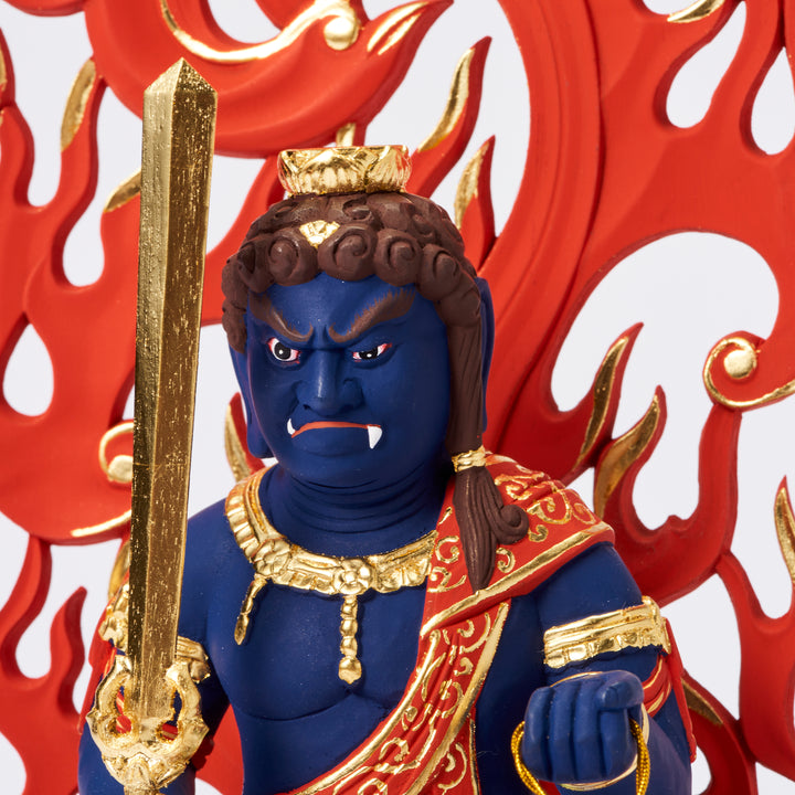 Fudo Myoo (座青不動明王 濃彩切金)