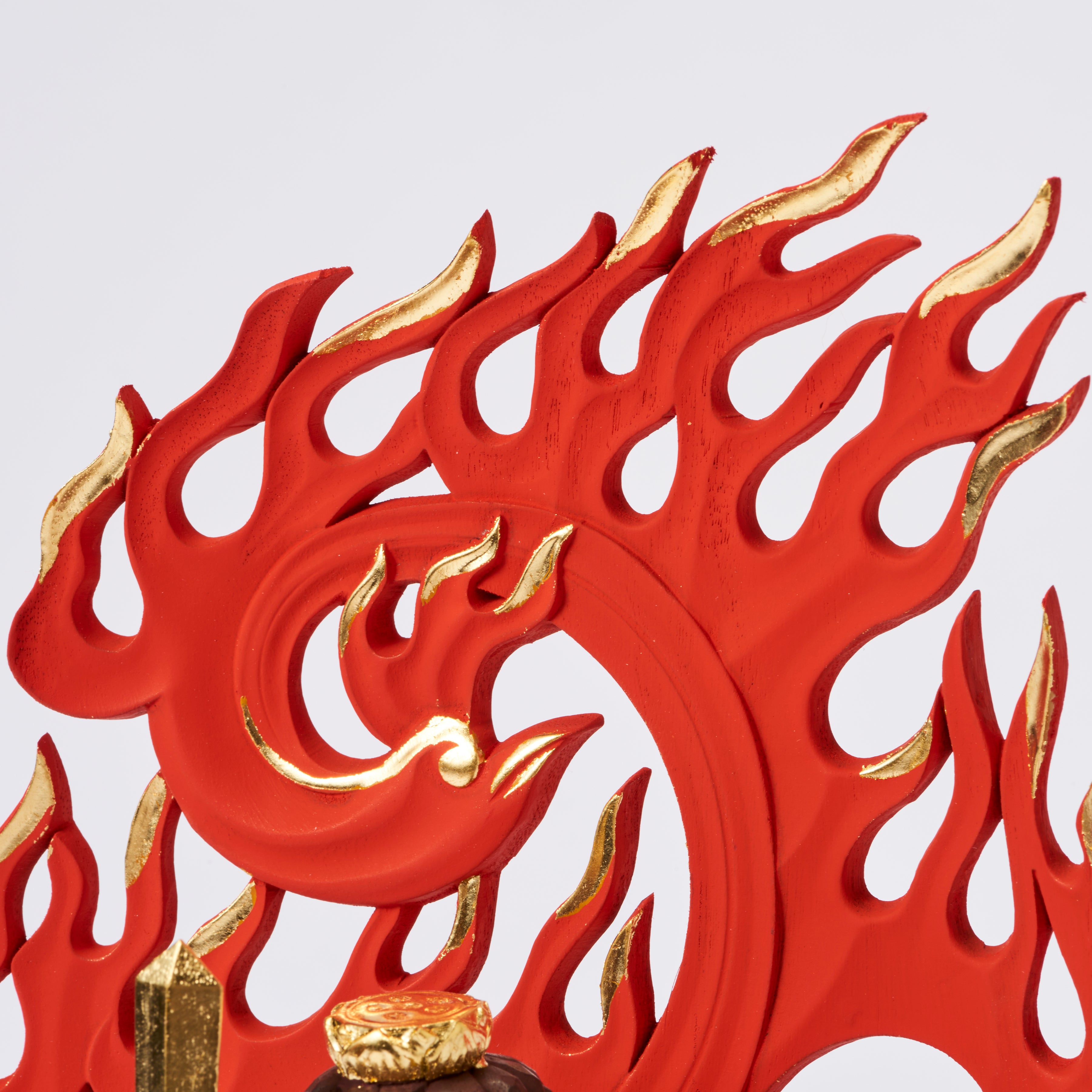 楠　座青不動明王　40ｃｍ　濃彩切金 #071 不動明王猛烈– Butuzou.com