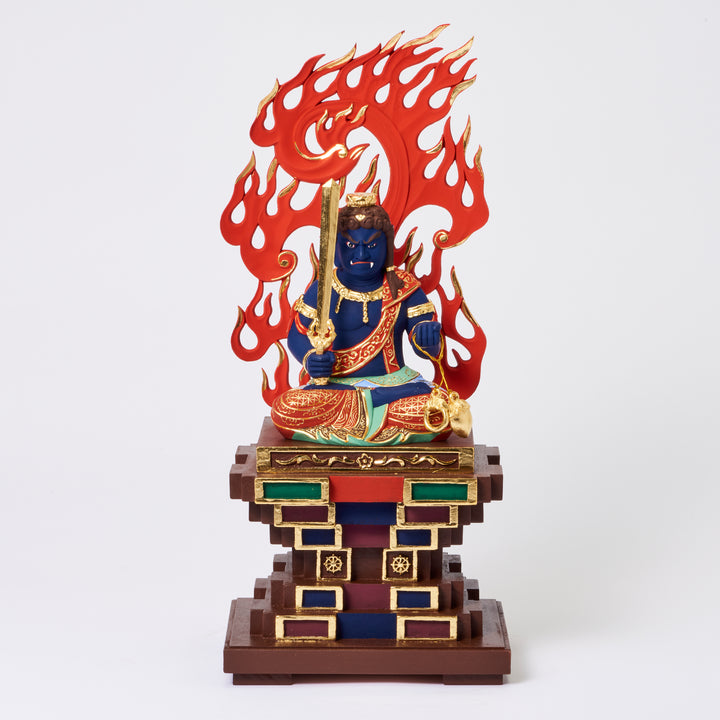 Fudo Myoo (座青不動明王 濃彩切金)