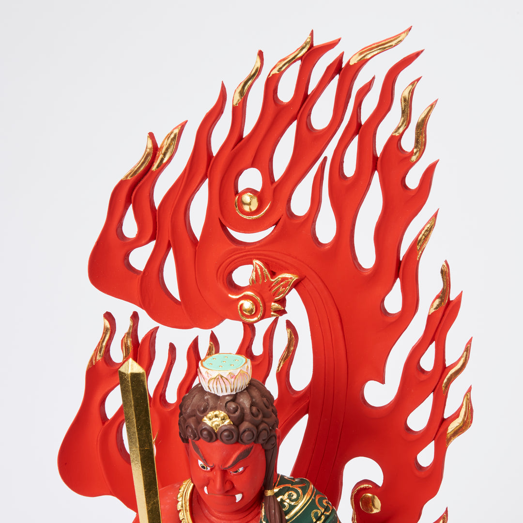 Fudo Myoo (立赤不動明王 濃彩切金)