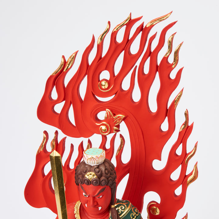Fudo Myoo (立赤不動明王 濃彩切金)