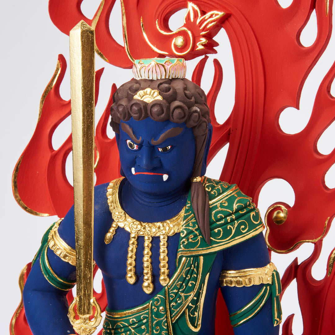 Fudo Myoo (立青不動明王 濃彩切金)
