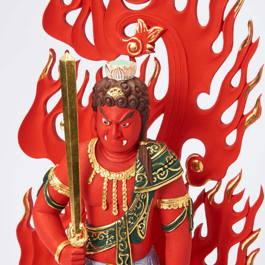 Fudo Myoo (立赤不動明王 濃彩切金)